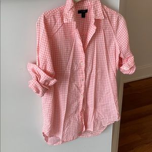 J crew gingham button down